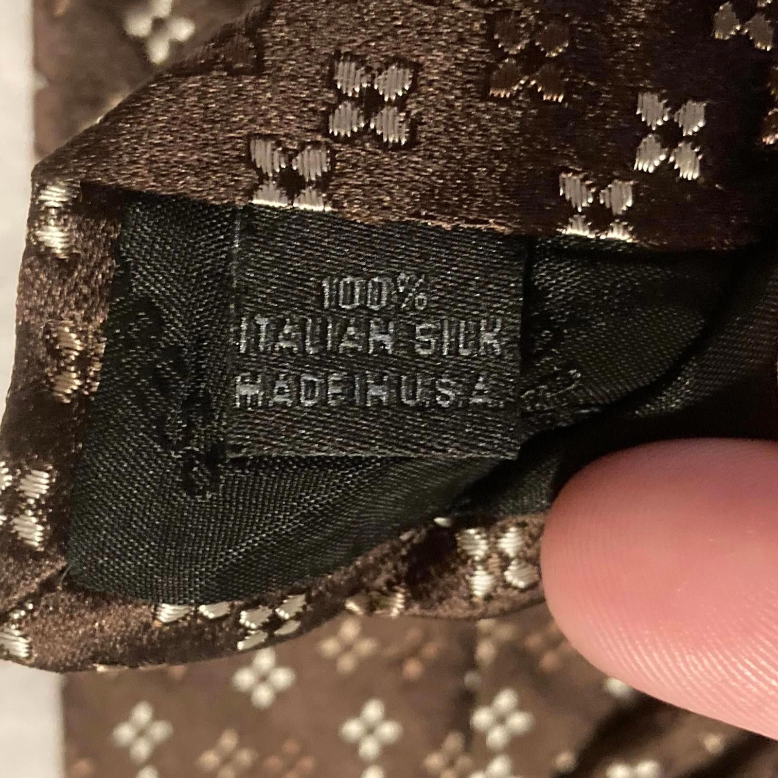 Express Express Brown 100% Silk Tie Size ONE SIZE - 4 Thumbnail