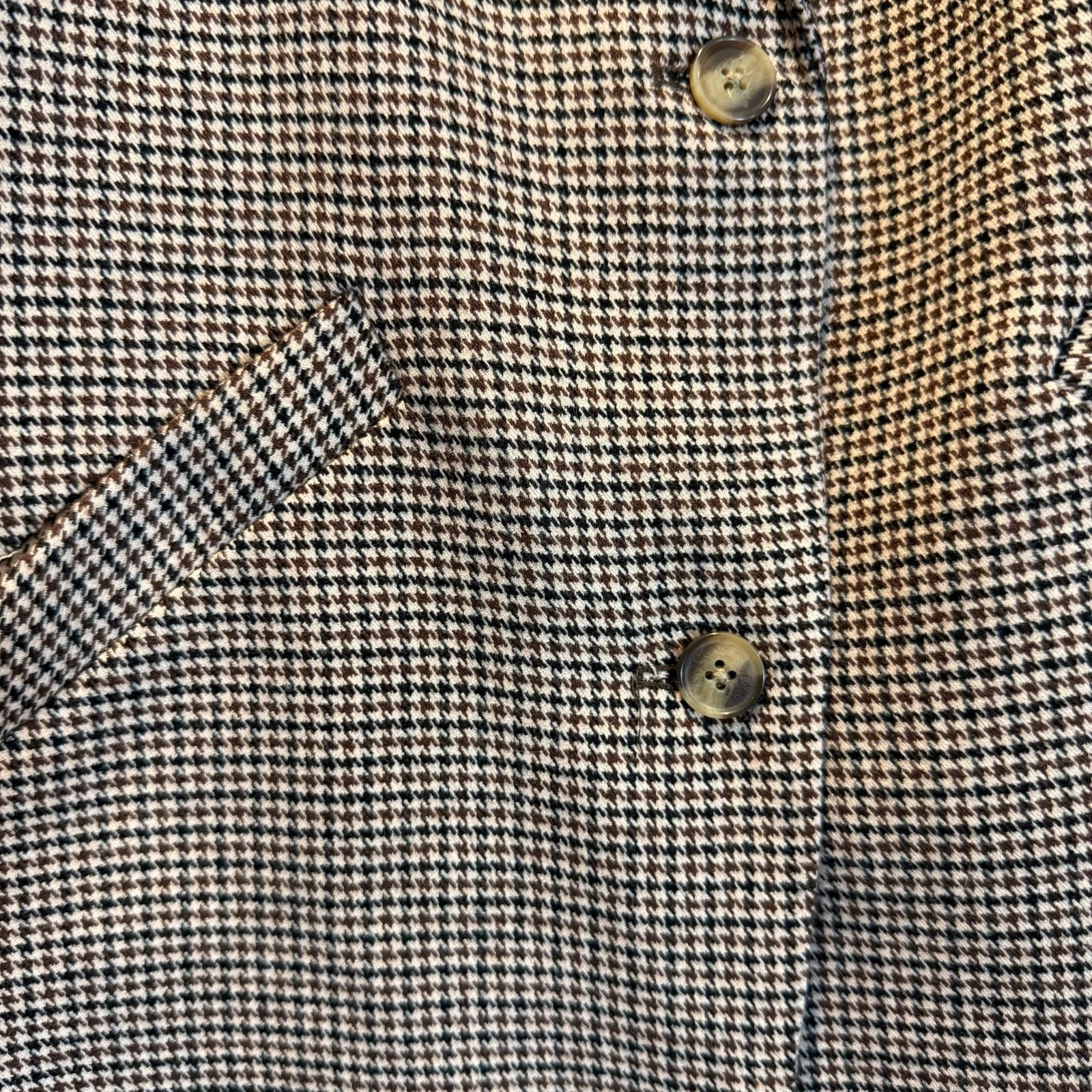 American Eagle Outfitters American Eagle Brown Plaid Houndstooth Academic Blazer S Size S / US 4 / IT 40 - 3 Thumbnail