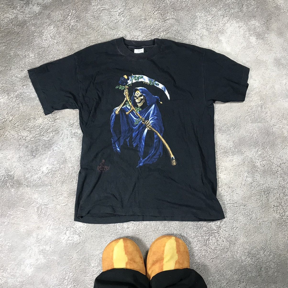 Vintage Vintage Y2K Grim Reaper Graphic Tee Dark Horror Grunge L Size US L / EU 52-54 / 3 - 1 Thumbnail