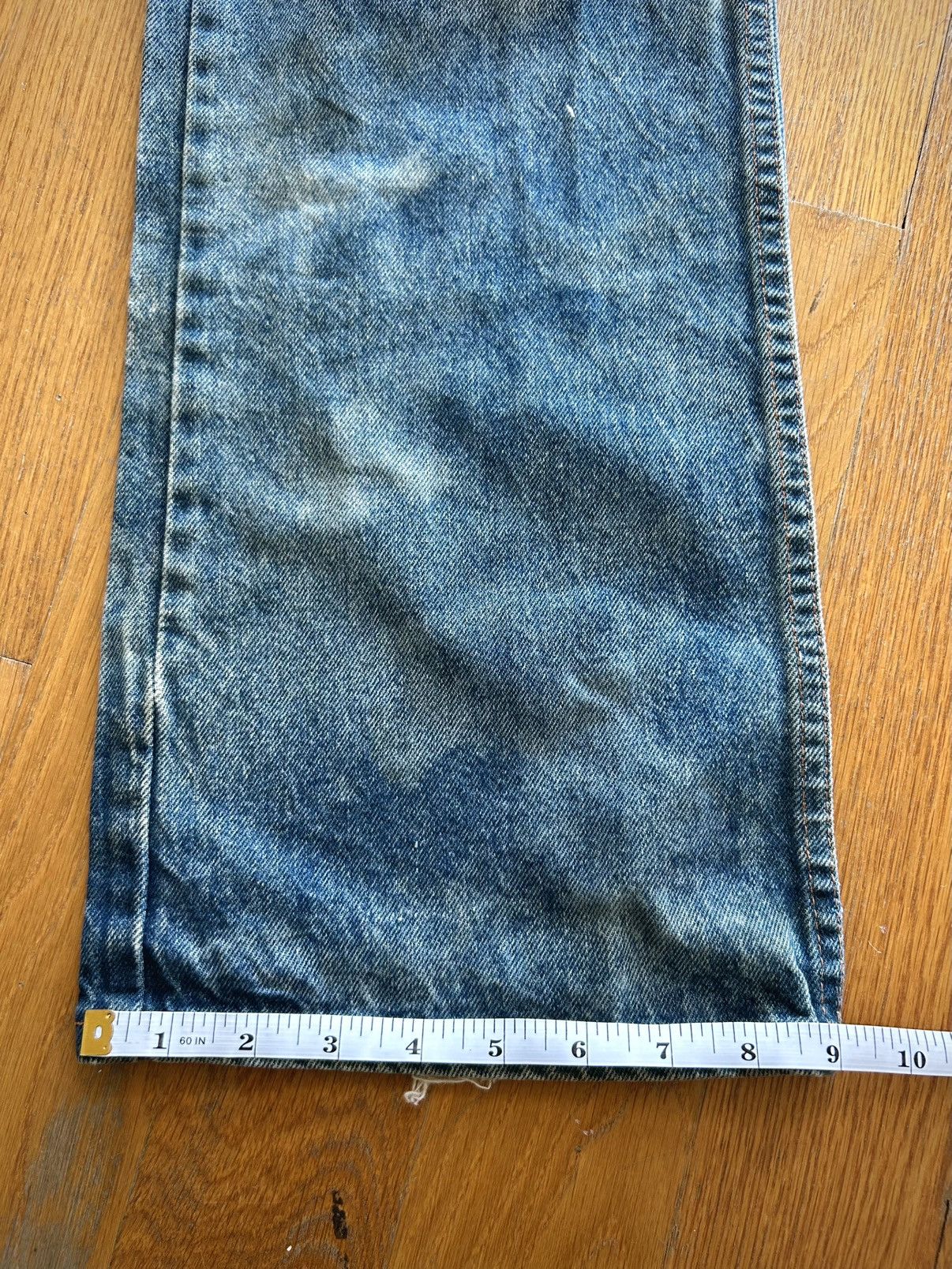 Vintage Vintage 1970s Mr Leggs Distressed Women’s Denim Flare Jeans Size 28" / US 6 / IT 42 - 13 Thumbnail