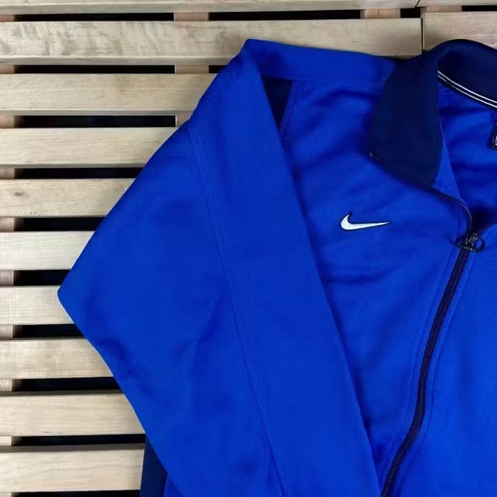 Nike × Vintage Mens Bomber Jacket Nike Vintage Size L Blue Size US L / EU 52-54 / 3 - 4 Thumbnail