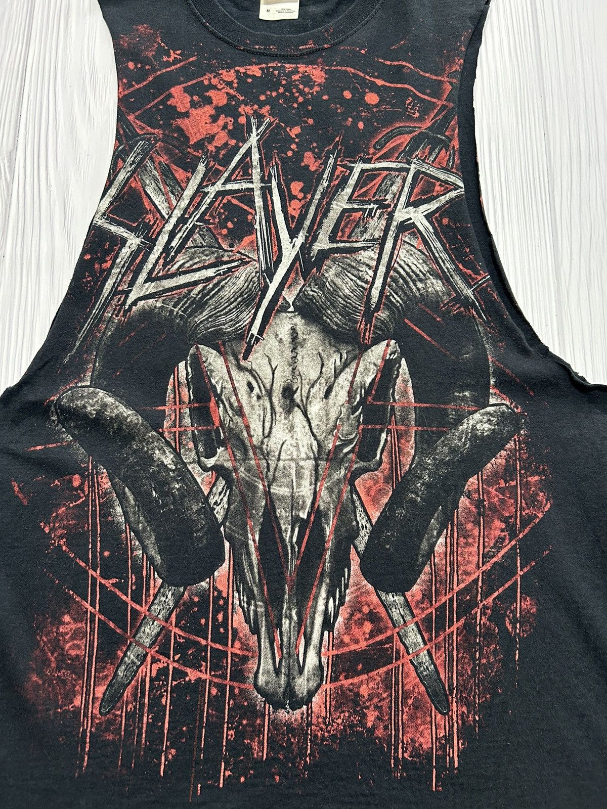 Band Tees Vintage Slayer Allprinted Thrashed Heavy Metal Tank Top Tee Size US M / EU 48-50 / 2 - 5 Thumbnail