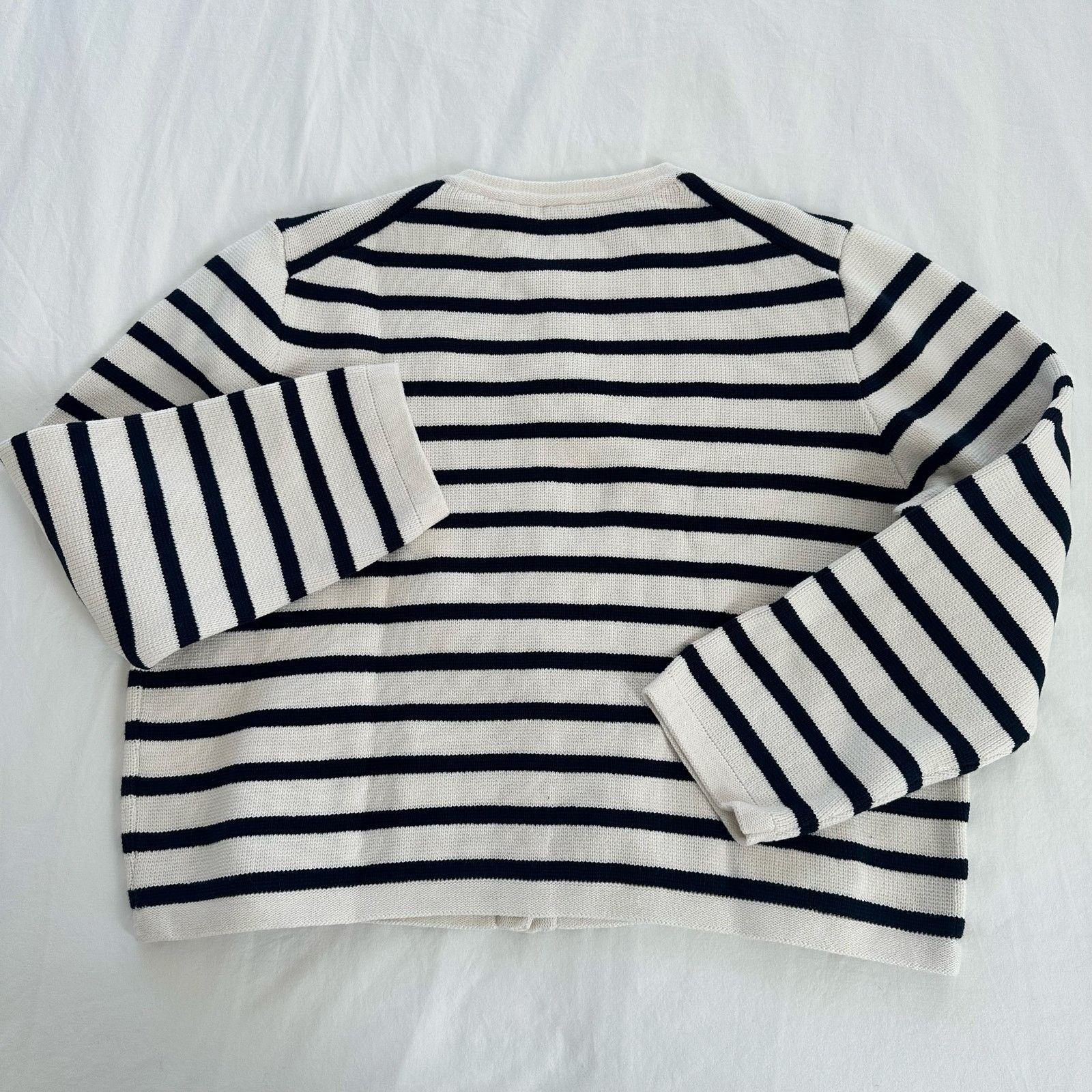 J.Crew J.Crew Relaxed Emilie Lady Jacket In Stripe 100% Cotton XXL Size XXL / US 16-18 / IT 52-54 - 12 Thumbnail