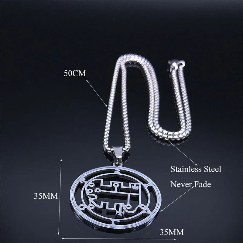 Jewelry Demon STOLAS Sigil Satan Pendant Necklace Emblem Talisman Size ONE SIZE - 6 Thumbnail