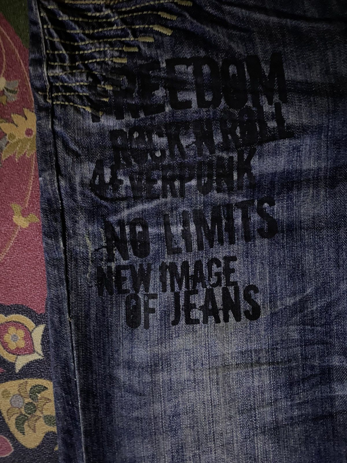 If Six Was Nine Vintage Japanese Brand ENERGY Distressed Denim Punk Style Size US 32 / EU 48 - 3 Thumbnail