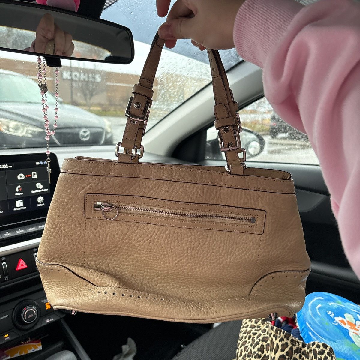 Coach Coach Beige Pebbled Leather Satchel Size ONE SIZE - 2 Thumbnail