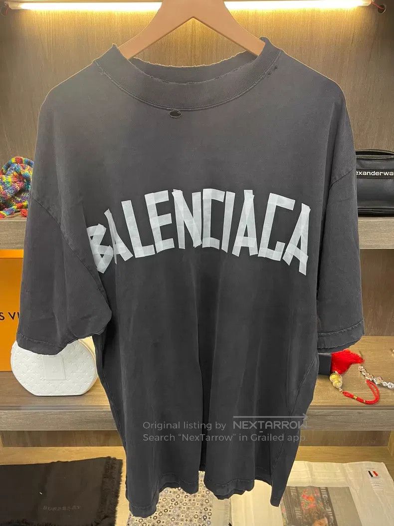 Balenciaga Balenciaga Black Logo Short Sleeve T-Shirt Size US S / EU 44-46 / 1 - 1 Thumbnail