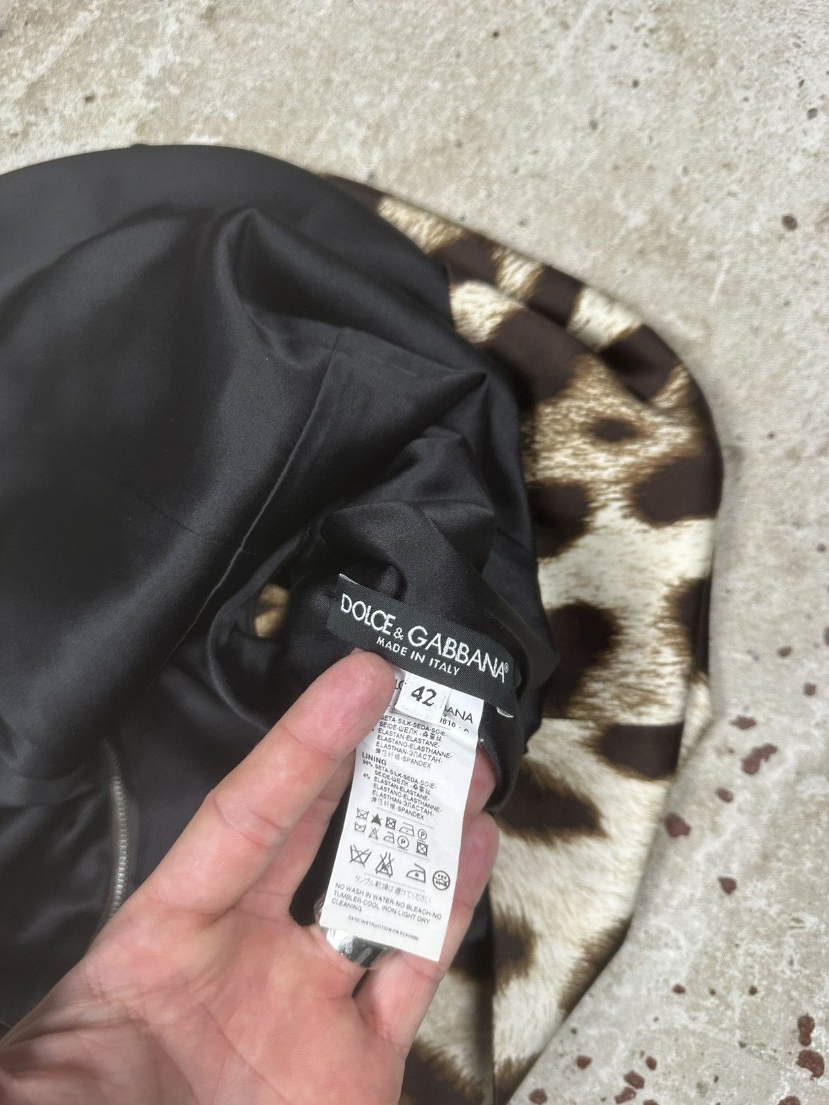 Dolce & Gabbana Dolce & Gabbana Silk Midi Leopard Print Dress Size M / US 6-8 / IT 42-44 - 14 Thumbnail