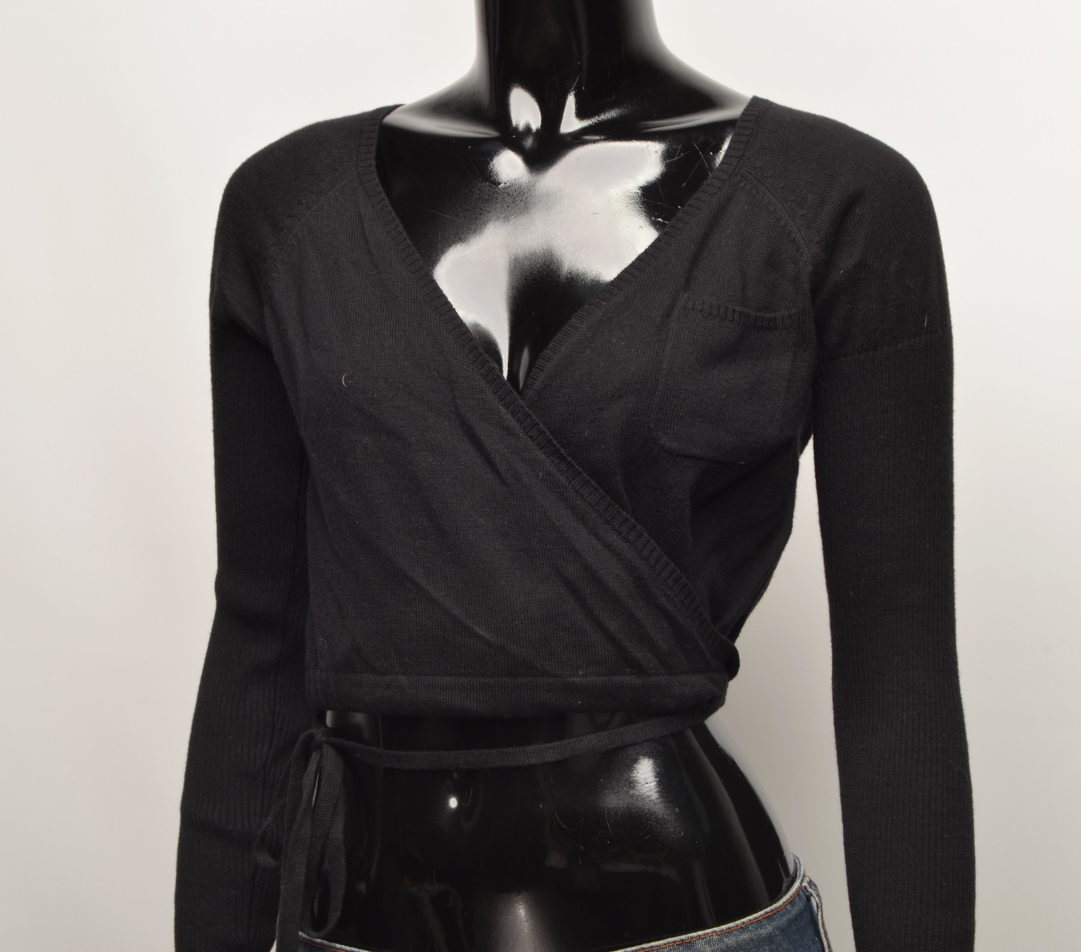 Vintage Nolita North Little Italy Y2K Cropped Wrap Cardigan Size M / US 6-8 / IT 42-44 - 3 Thumbnail
