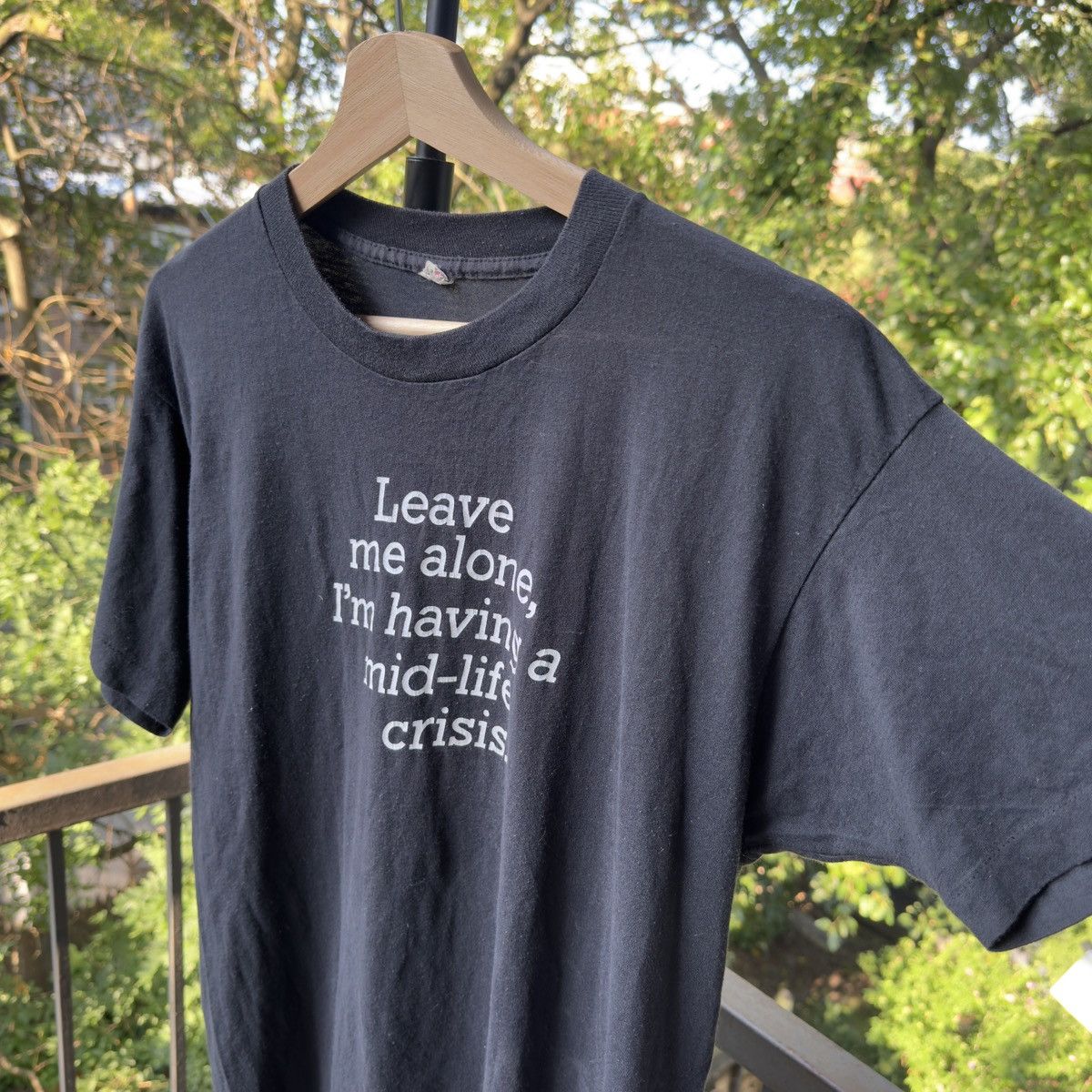 Vintage 80s Mid Life Crisis Tee Faded Thrashed Paper Thin ERD Grunge Size US XL / EU 56 / 4 - 3 Thumbnail