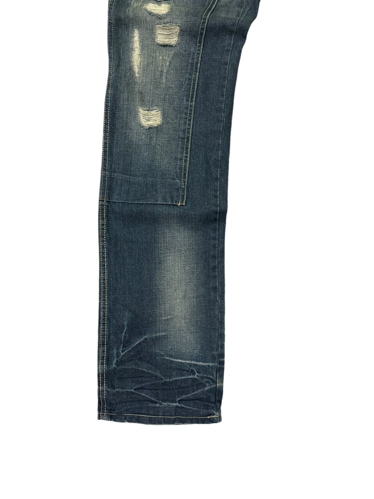 Japanese Brand Double Knee Multipocket Free Gate Distressed Denim Size US 29 - 7 Thumbnail