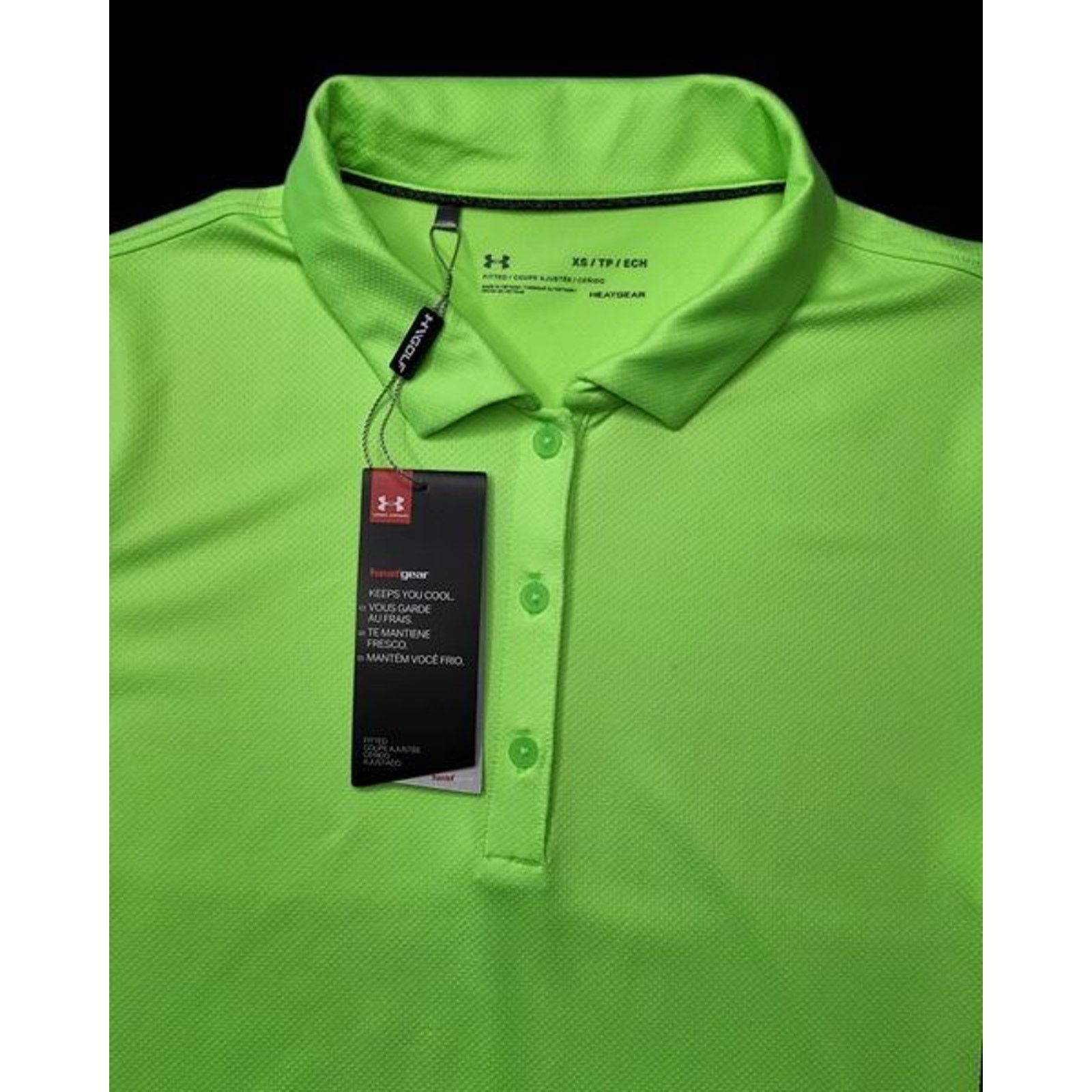 Under Armour NWT Under Armour Women's UA Golf Polo Neon Green Size XS Size US XS / EU 42 / 0 - 2 Thumbnail