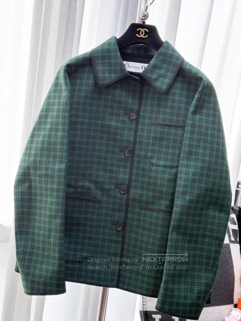 Dior Dior Black plaid lapel long-sleeved jacket Size XS / US 0-2 / IT 36-38 - 1 Thumbnail