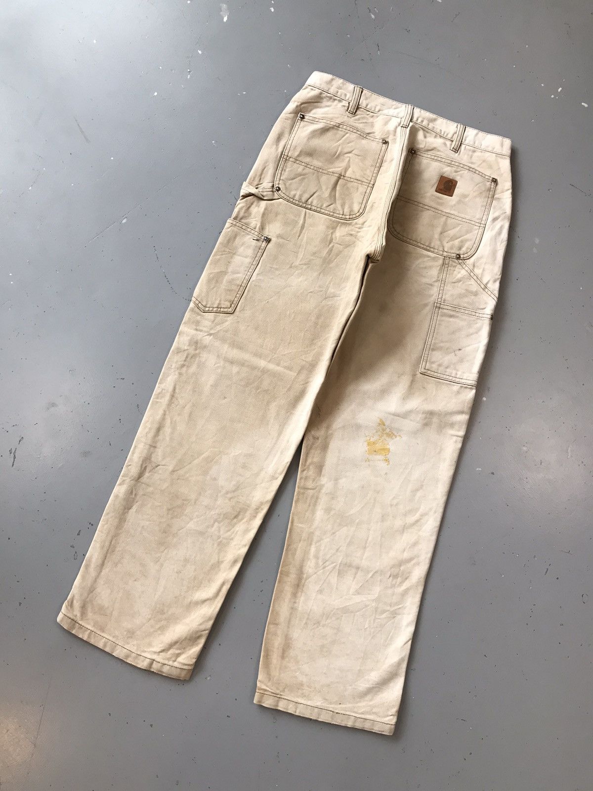 Carhartt × Vintage Vintage sunfade Carhartt b136 BRN double knee denim Size US 32 / EU 48 - 8 Thumbnail