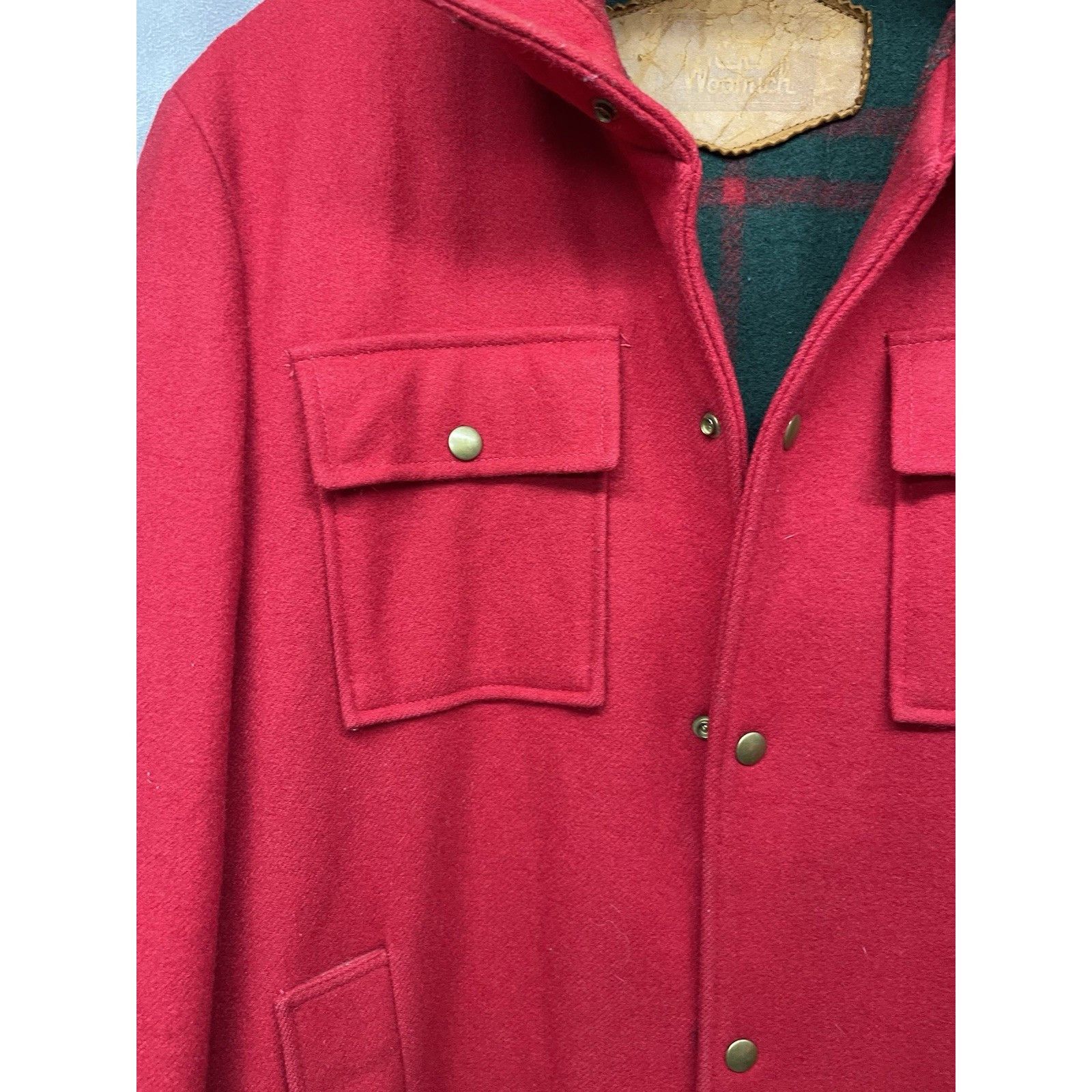 Other VINTAGE WOOLRICH RED WOOL MOUNTAIN PARKA SPLIT ZIP HOOD UNIS Size US L / EU 52-54 / 3 - 6 Thumbnail