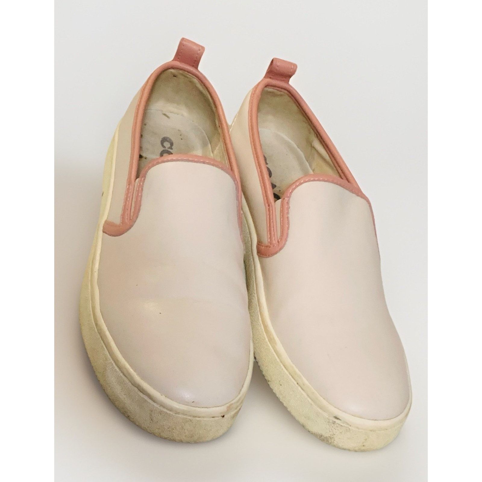 Coach COACH Leather Women's Slip On Loafer White & Pink Trim 9.5 Size US 9.5 / IT 39.5 - 2 Thumbnail