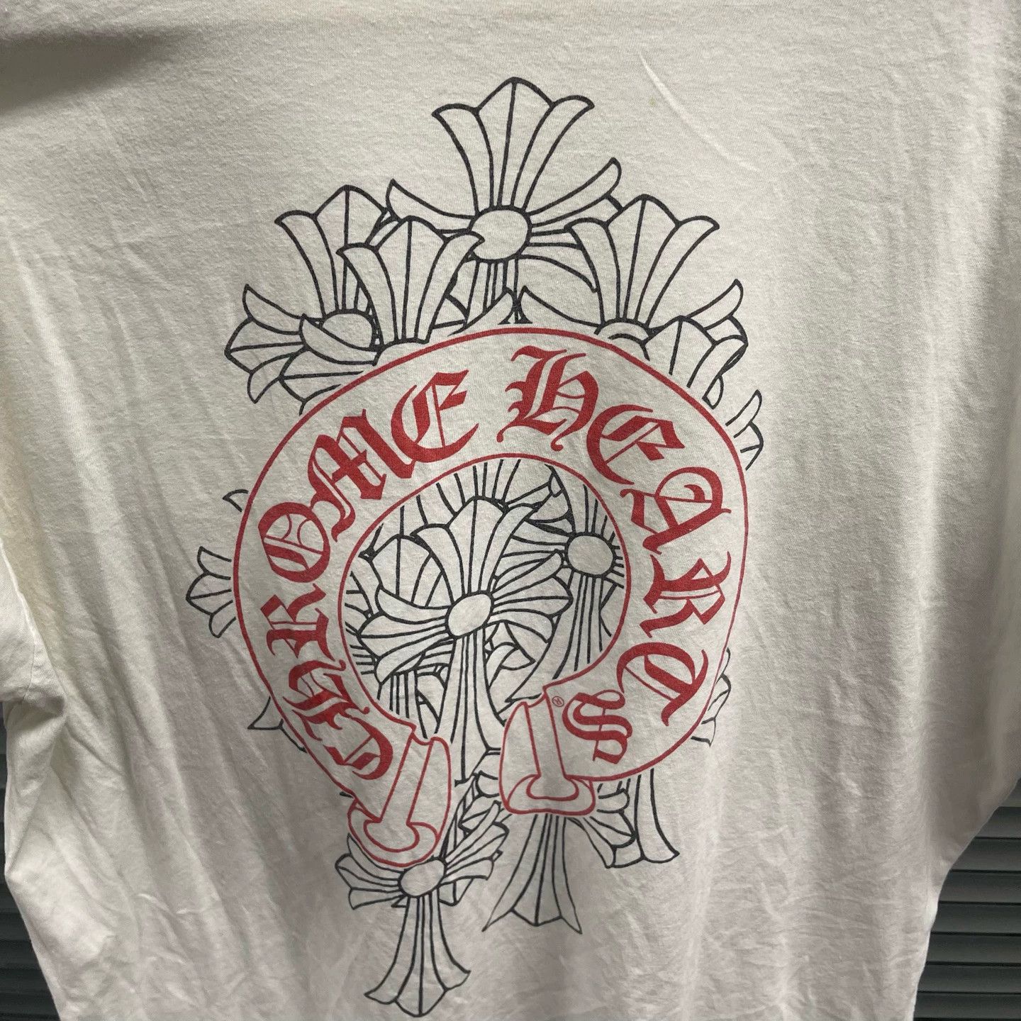 Chrome Hearts Chrome Hearts White Phantom Cross Horseshoe Short Tee Size US L / EU 52-54 / 3 - 5 Thumbnail