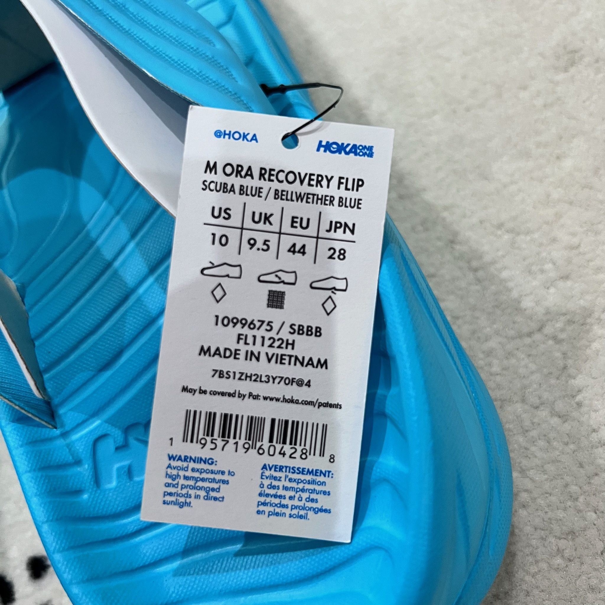 Hoka Ora Recovery Flip Sandal - Scuba Blue/Bellwether Blue
