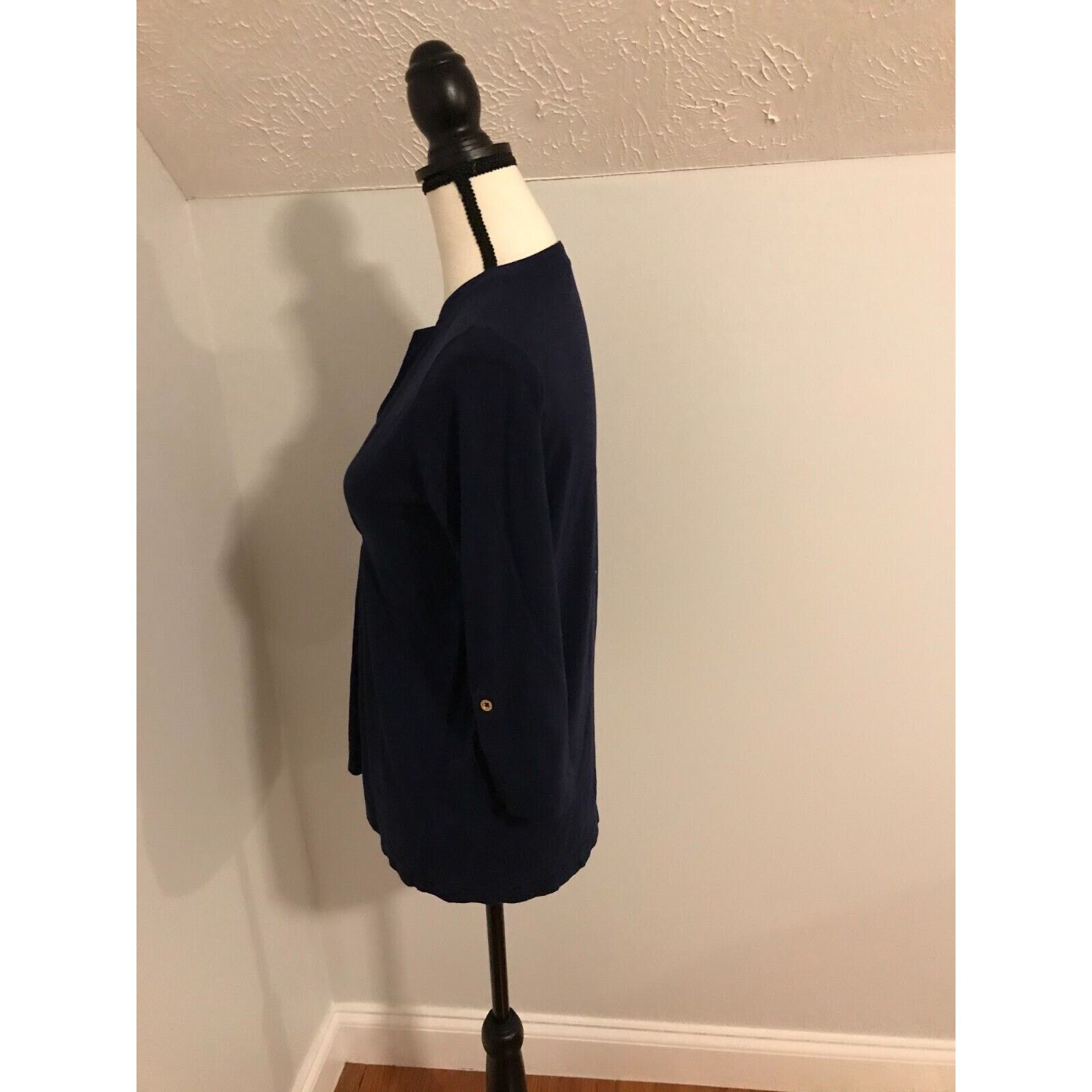 Lilly Pulitzer Lilly Pulitzer Women's 3/4 Sleeve Blue 100% Pima Cotton Top Size S / US 4 / IT 40 - 3 Thumbnail