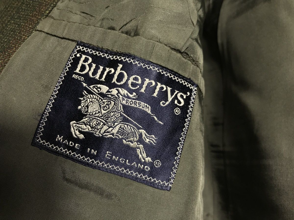 Other Burberrys London Dress Jacket Mens Green Wool Classic Size 42R - 9 Thumbnail