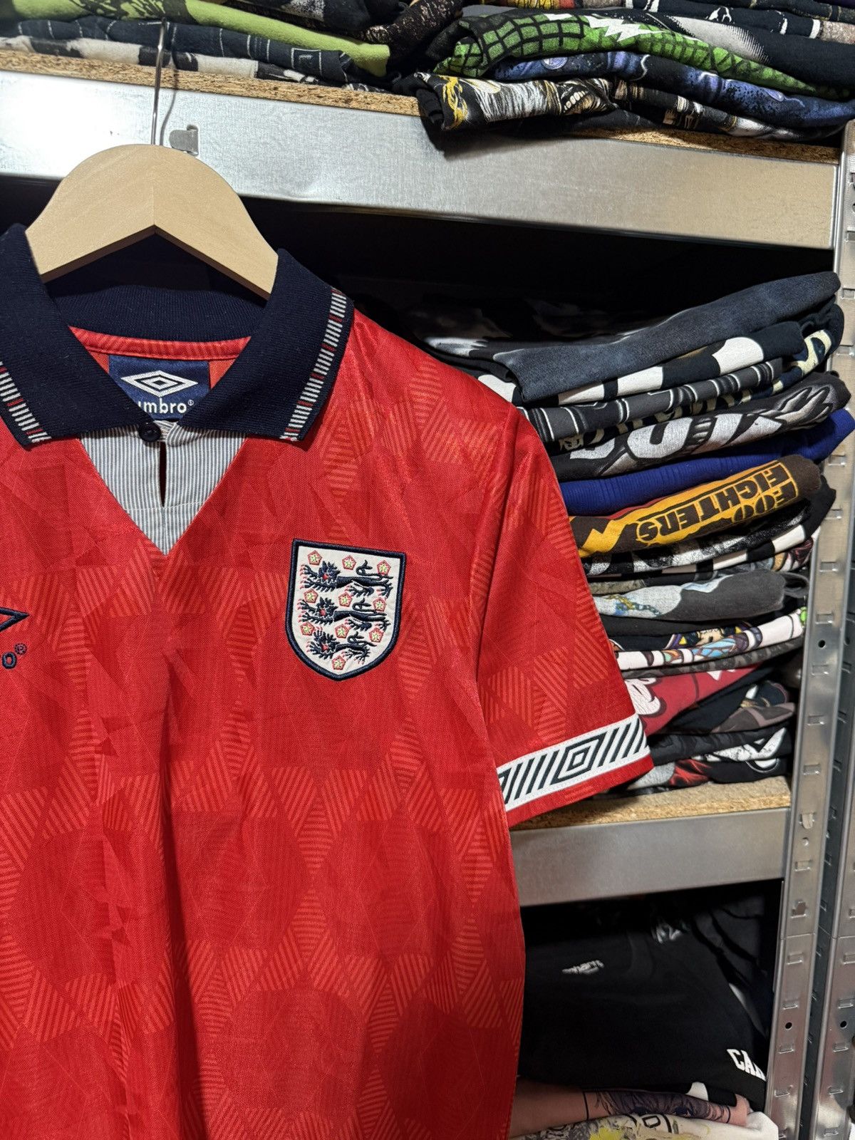 Umbro UMBRO ENGLAND 1990 1992 AWAY FOOTBALL SOCCER JERSEY Size US S / EU 44-46 / 1 - 4 Thumbnail