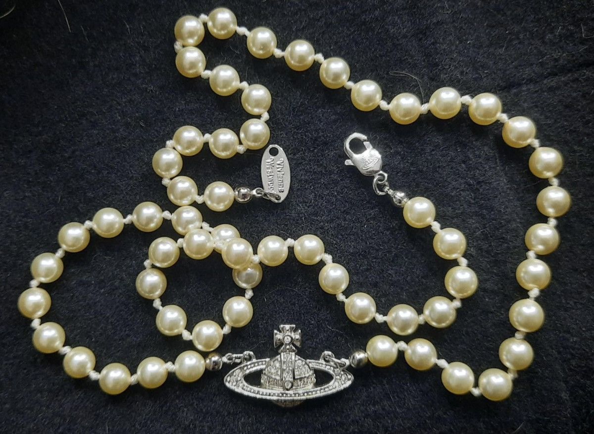 Vivienne Westwood Vivienne Westwood Pearl Mini Bas Relief Necklace Size ONE SIZE - 1 Thumbnail