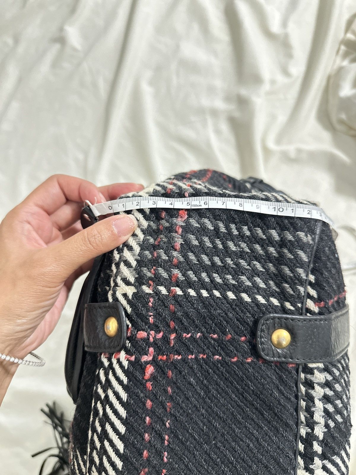 Salvatore Ferragamo Salvatore Ferragamo Wool Plaid Exterior Bags & Handbags L Size ONE SIZE - 18 Thumbnail