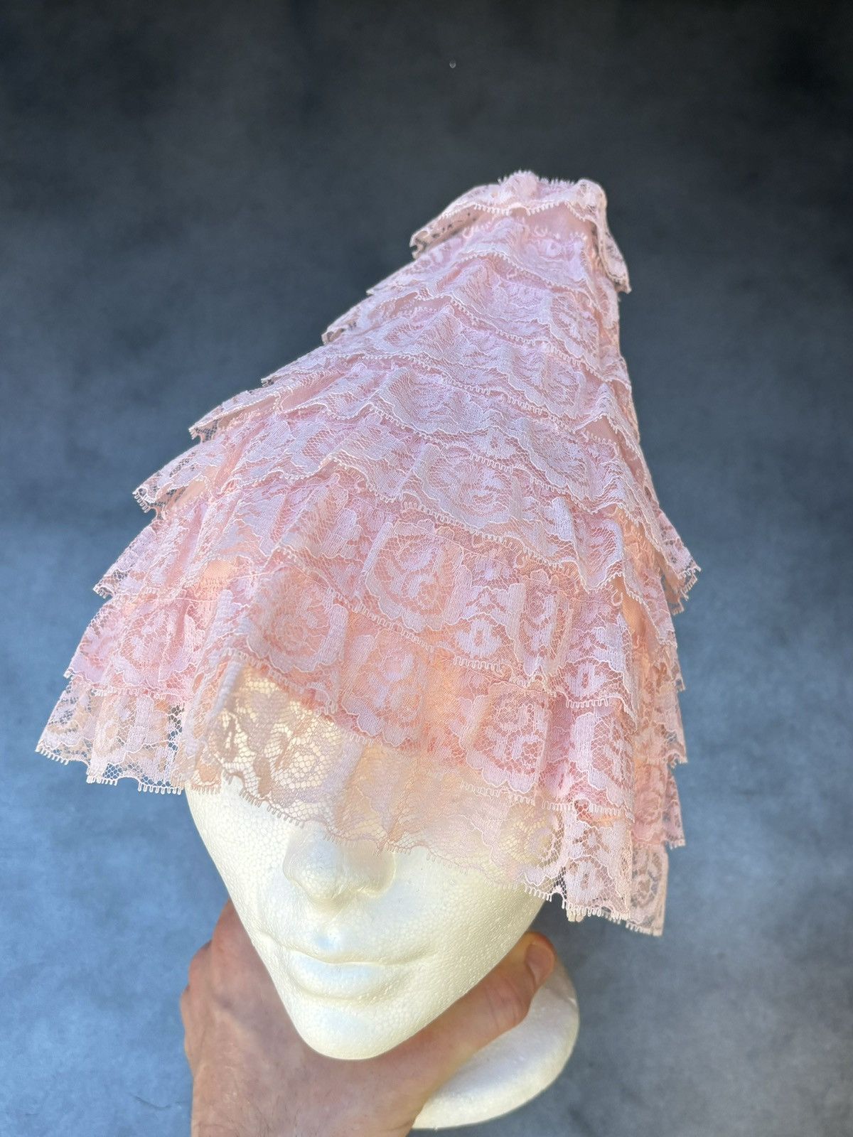 Vintage 1920s Lace Sun Hat 1930s Sheer Bucket Hat 1900s Cloche Mesh Size ONE SIZE - 16 Thumbnail