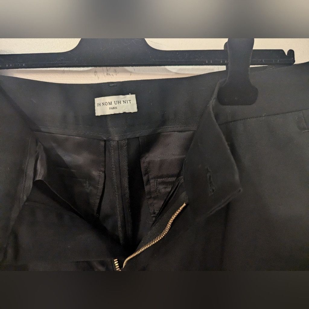 Ih Nom Uh Nit IH NOM UH NOT Black Wide Leg Pants with Tailored Look Size 34" / US 12 / IT 48 - 7 Thumbnail