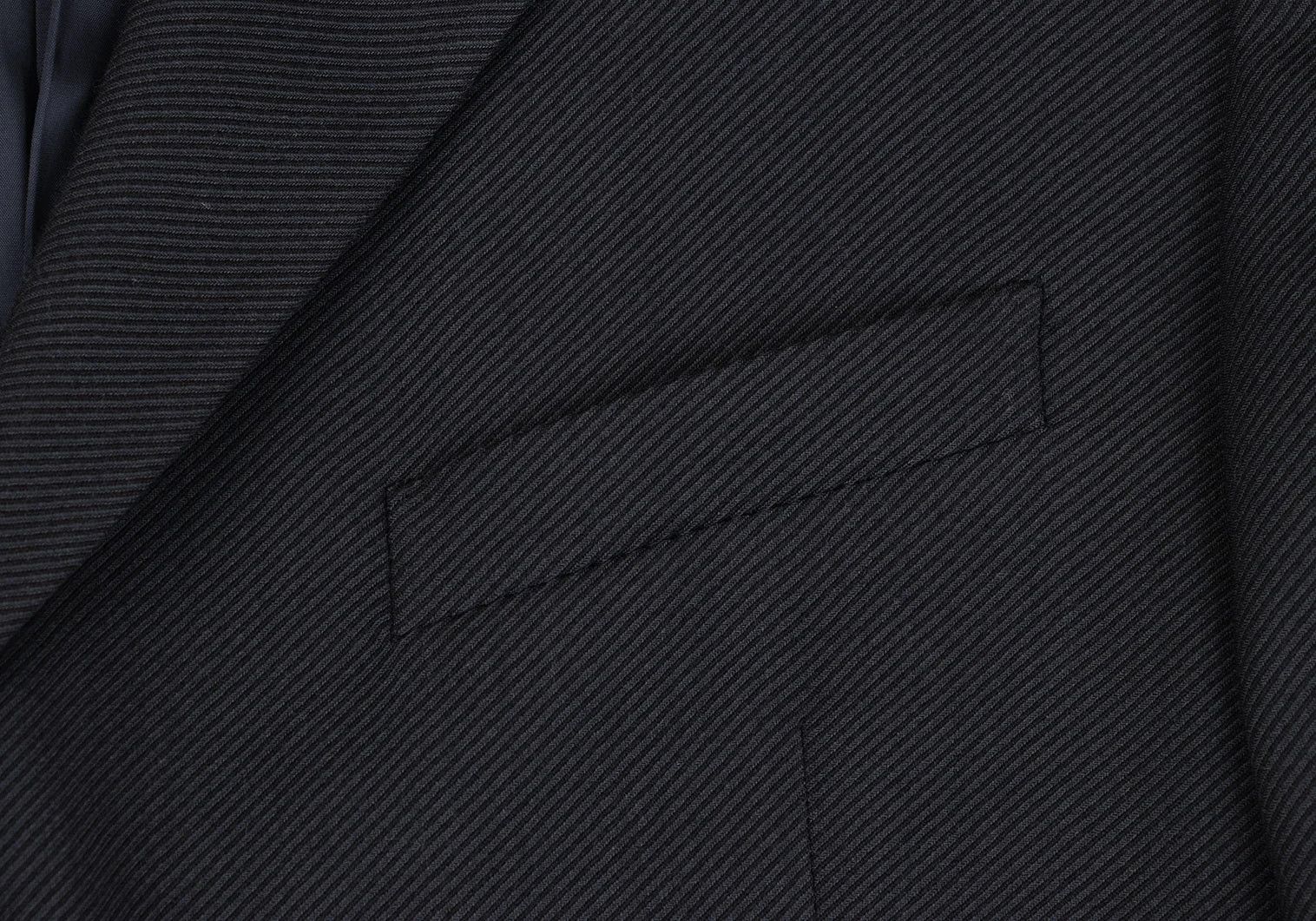 Armani Collezioni Wool Jacket with Diagonal Stripe in Charcoal, Size 54 Size US XXS / EU 40 - 5 Thumbnail