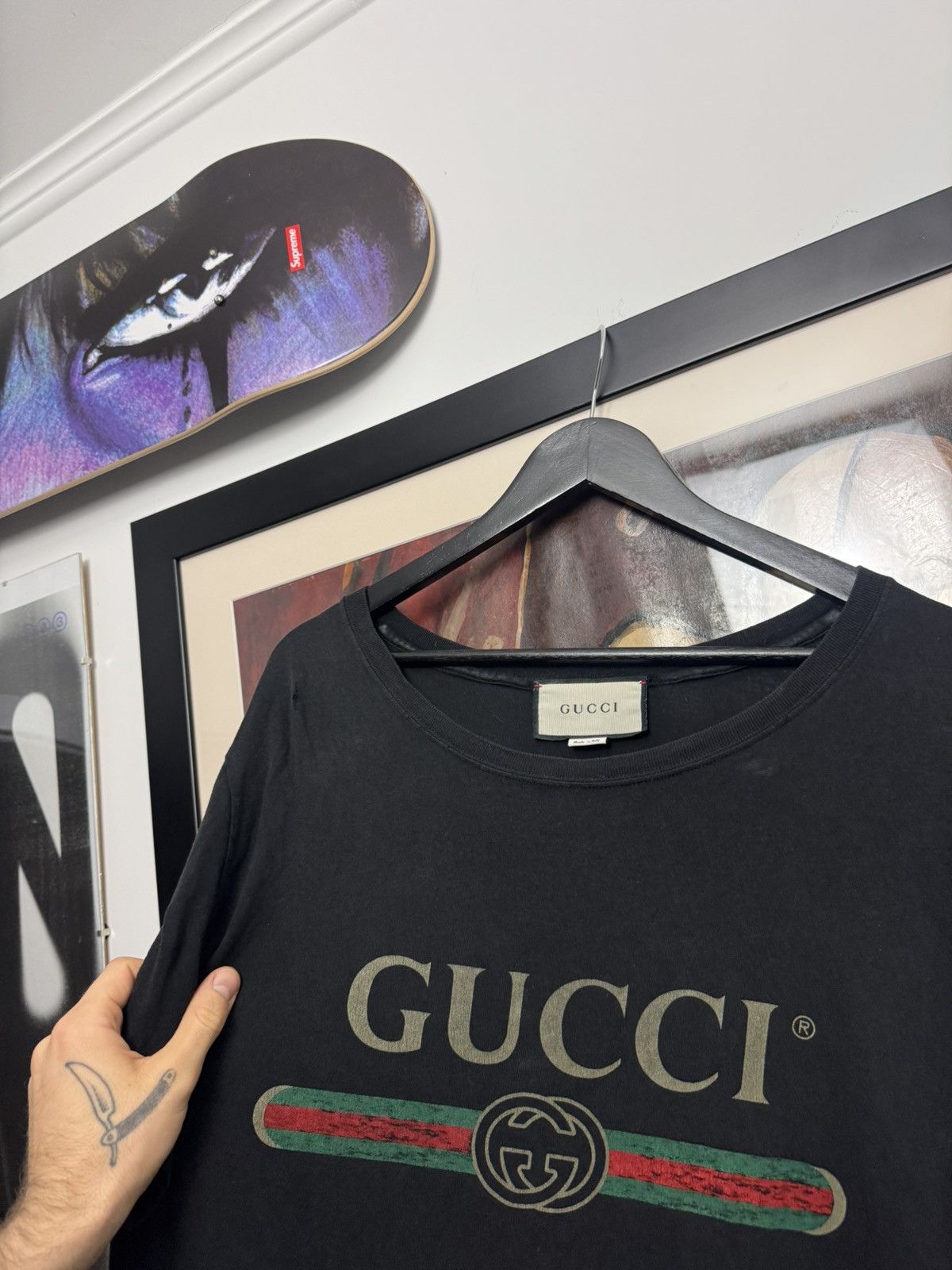 Gucci Gucci Belt Logo Iconic Designer Tee Luxury High End Rare Size US M / EU 48-50 / 2 - 2 Thumbnail
