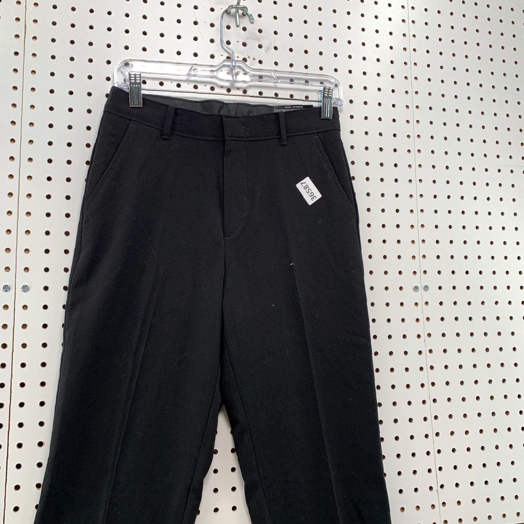VINTAGE Van Heusen Flex Slim Black Dress Pants Womens Size 18 27x30 High  Rise Trousers