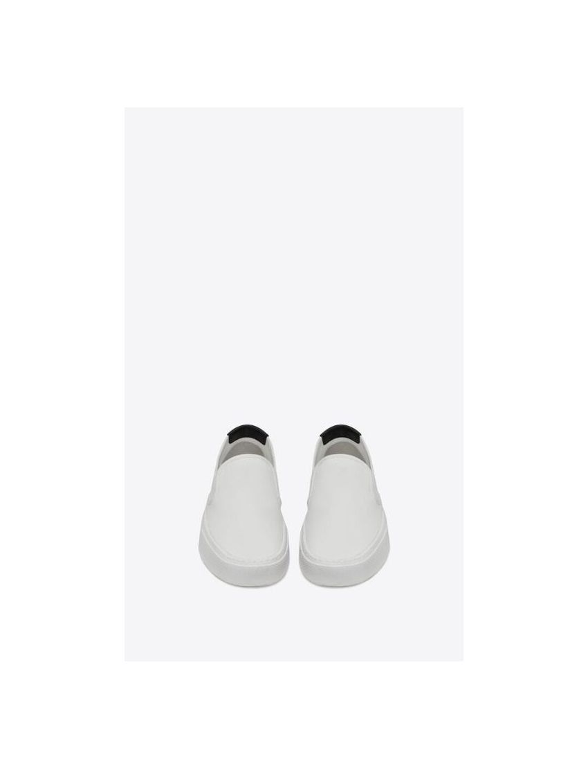 Saint Laurent Paris o1s1wg111224 Venice Slip On Sneakers Canvas Leather White Size US 8 / EU 41 - 2 Thumbnail
