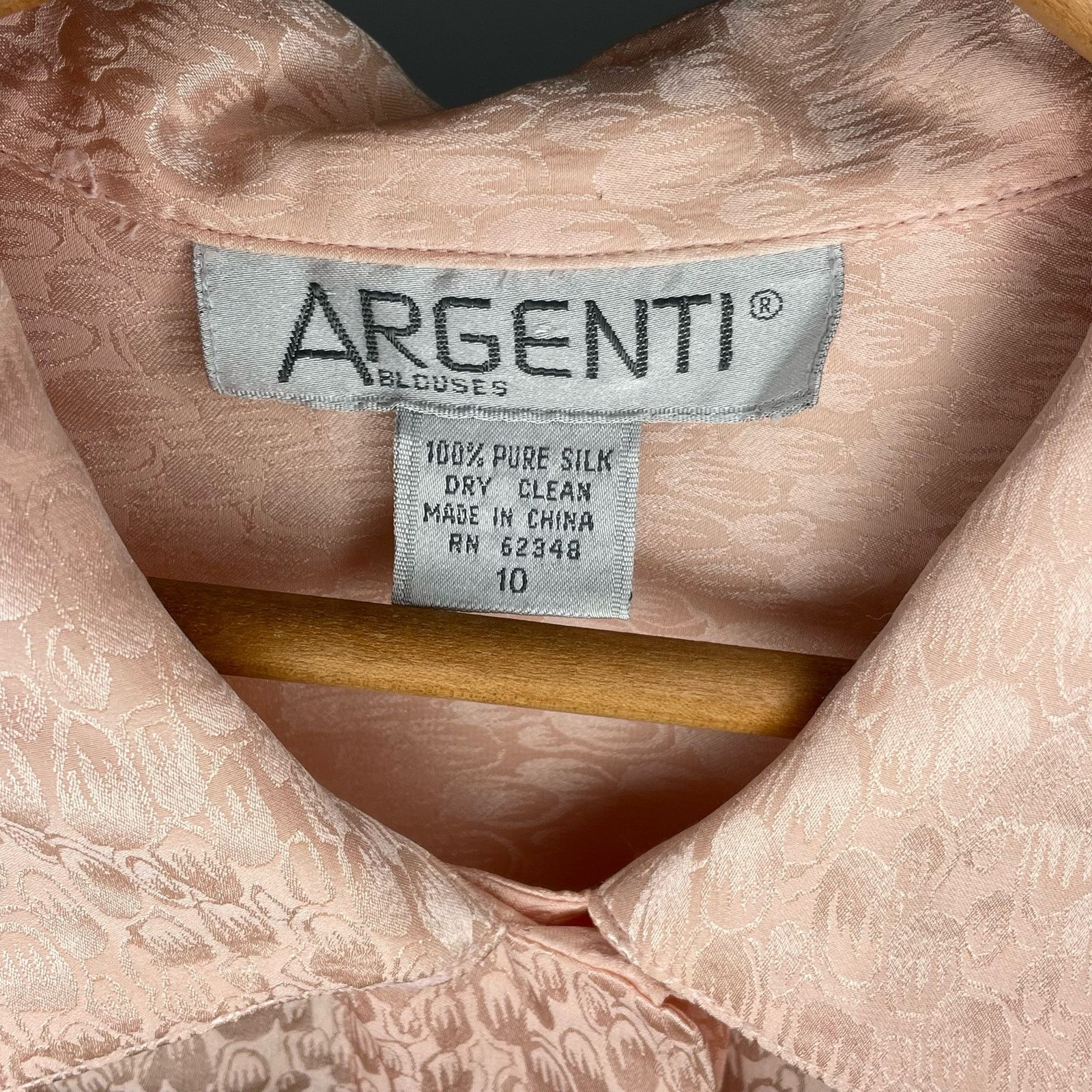 Vintage Vintage Argenti Pure Silk Blouse Size 10 Size L / US 10 / IT 46 - 9 Thumbnail