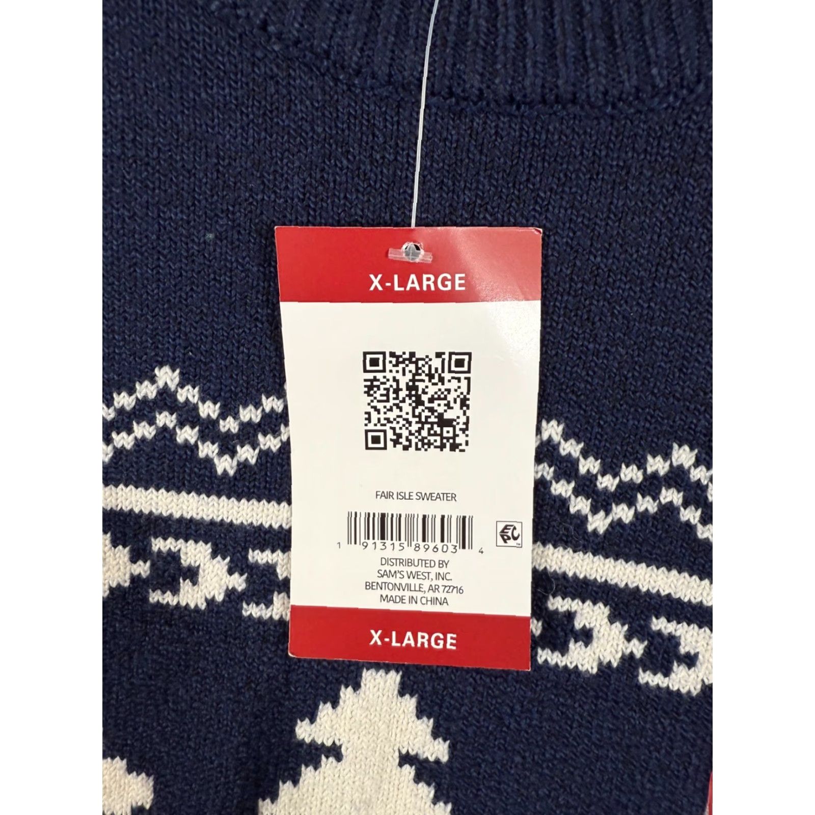 Lands' End Lands' End Sweater Mens XL 46-48 Blue Fair Isle Polar Bear Holiday Crew Neck NWT Size US XL / EU 56 / 4 - 6 Thumbnail