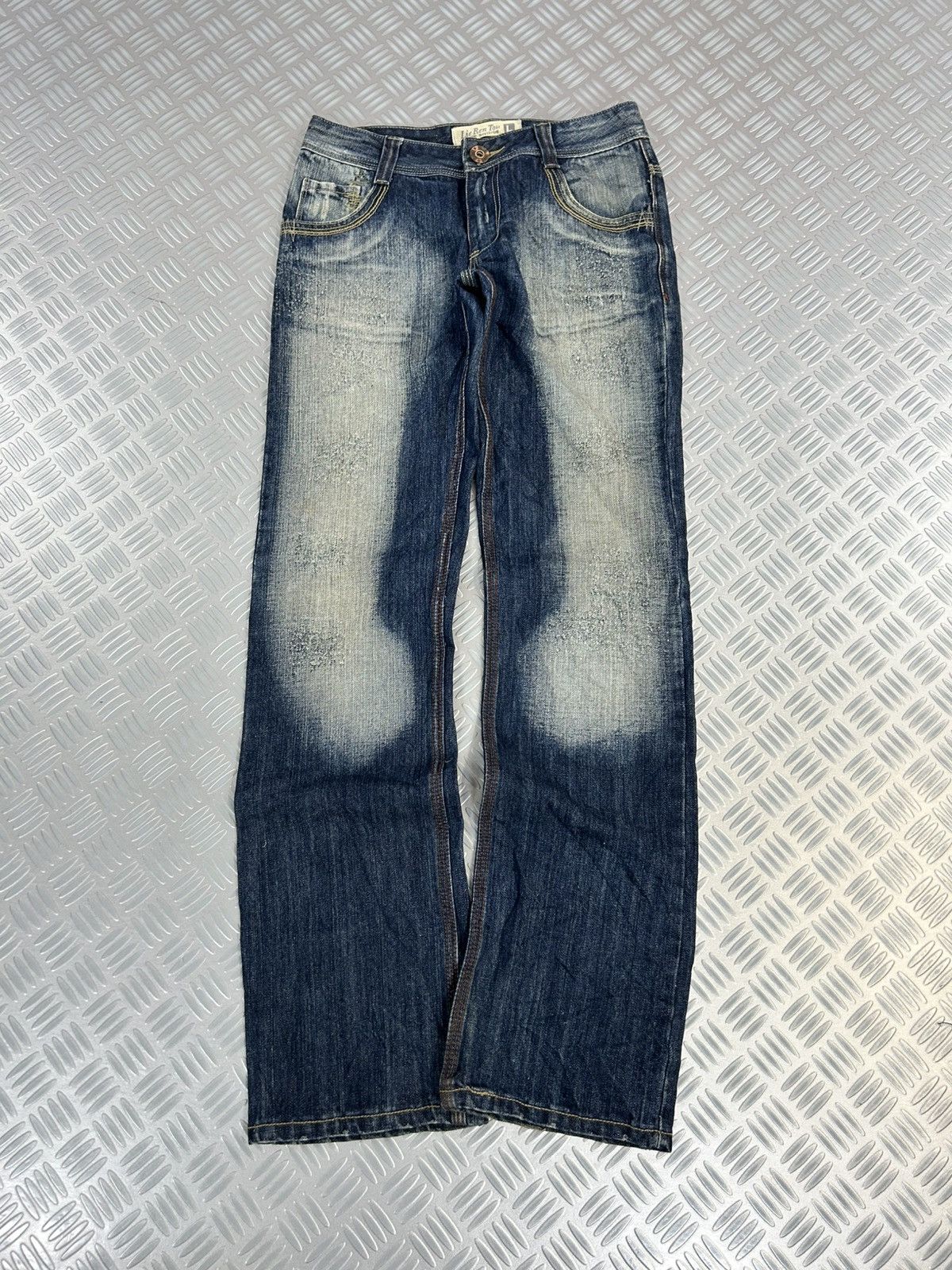 Japanese Brand × Jean × Vintage Y2K flared stone washed Japanese branded jeans lie ren tou r Size US 28 / EU 44 - 2 Thumbnail