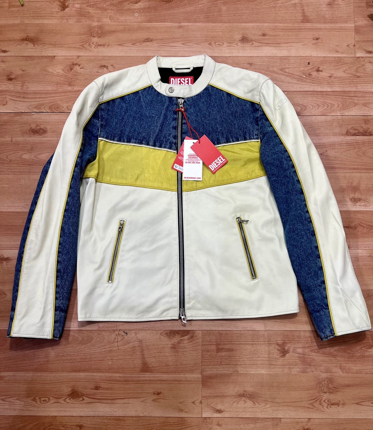 Diesel Diesel L-LEOPOL leather combination jacket Size US L / EU 52-54 / 3 - 1 Thumbnail