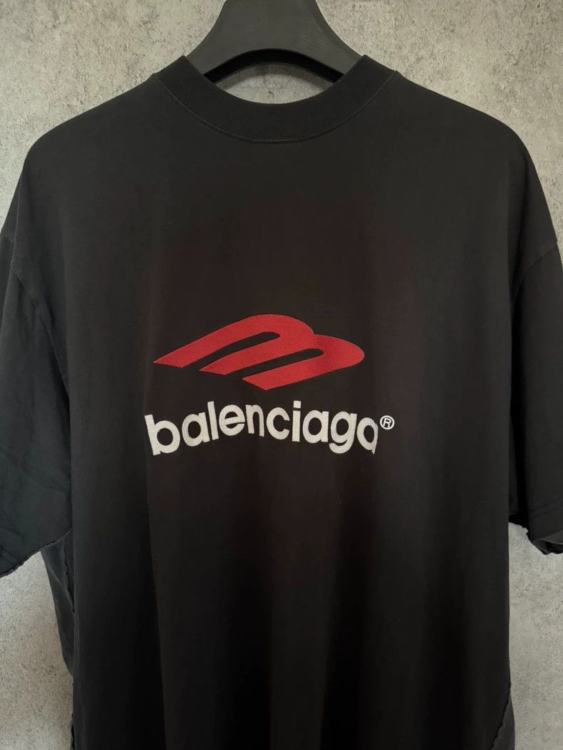 Balenciaga Balenciaga Tape Patched, Black and Red 3B Embroidered Shor Size US M / EU 48-50 / 2 - 6 Thumbnail