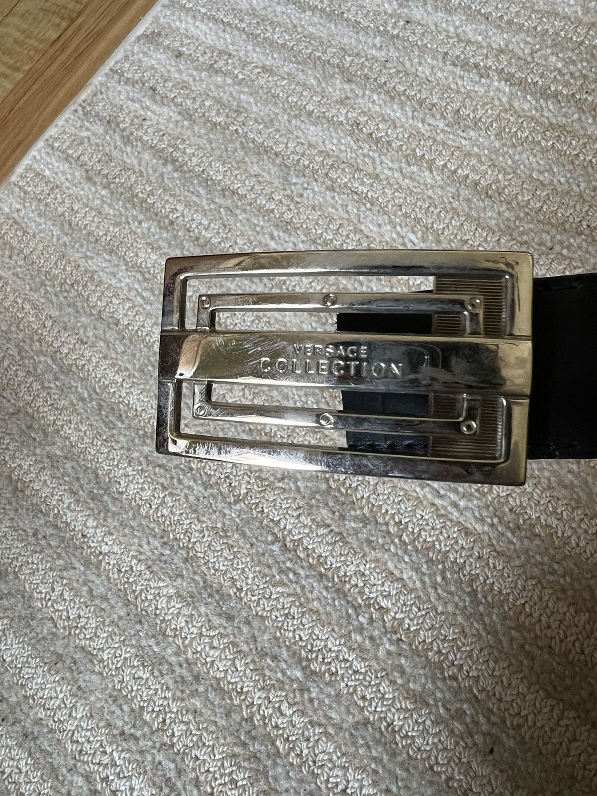 image of Versace Collection Belt in Black, Men's (Size 34)
