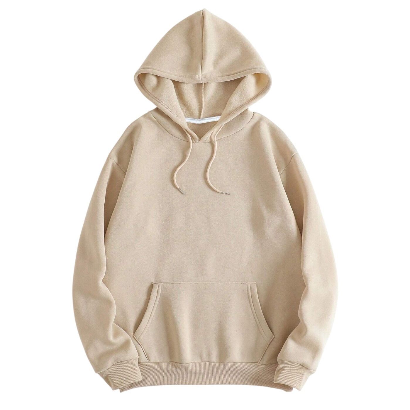 Shein Bear Graphic Drawstring Hoodie in Beige, Size XL Size XL / US 12-14 / IT 48-50 - 2 Thumbnail