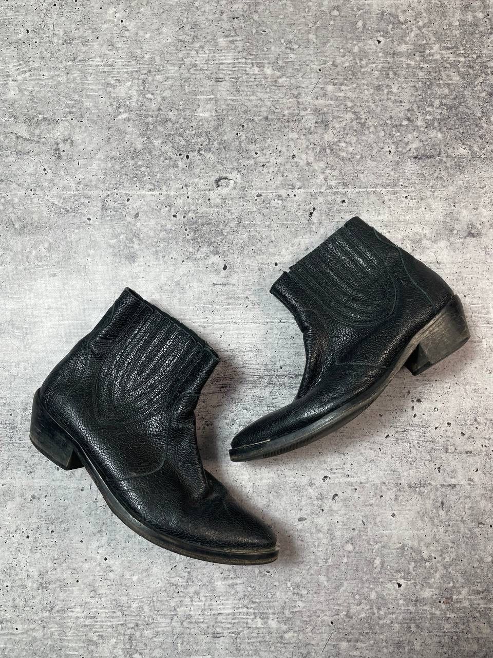Vintage Vintage Cowboy Western Metal Cap Boots Avant Garde Y2K Size US 7 / EU 40 - 2 Thumbnail