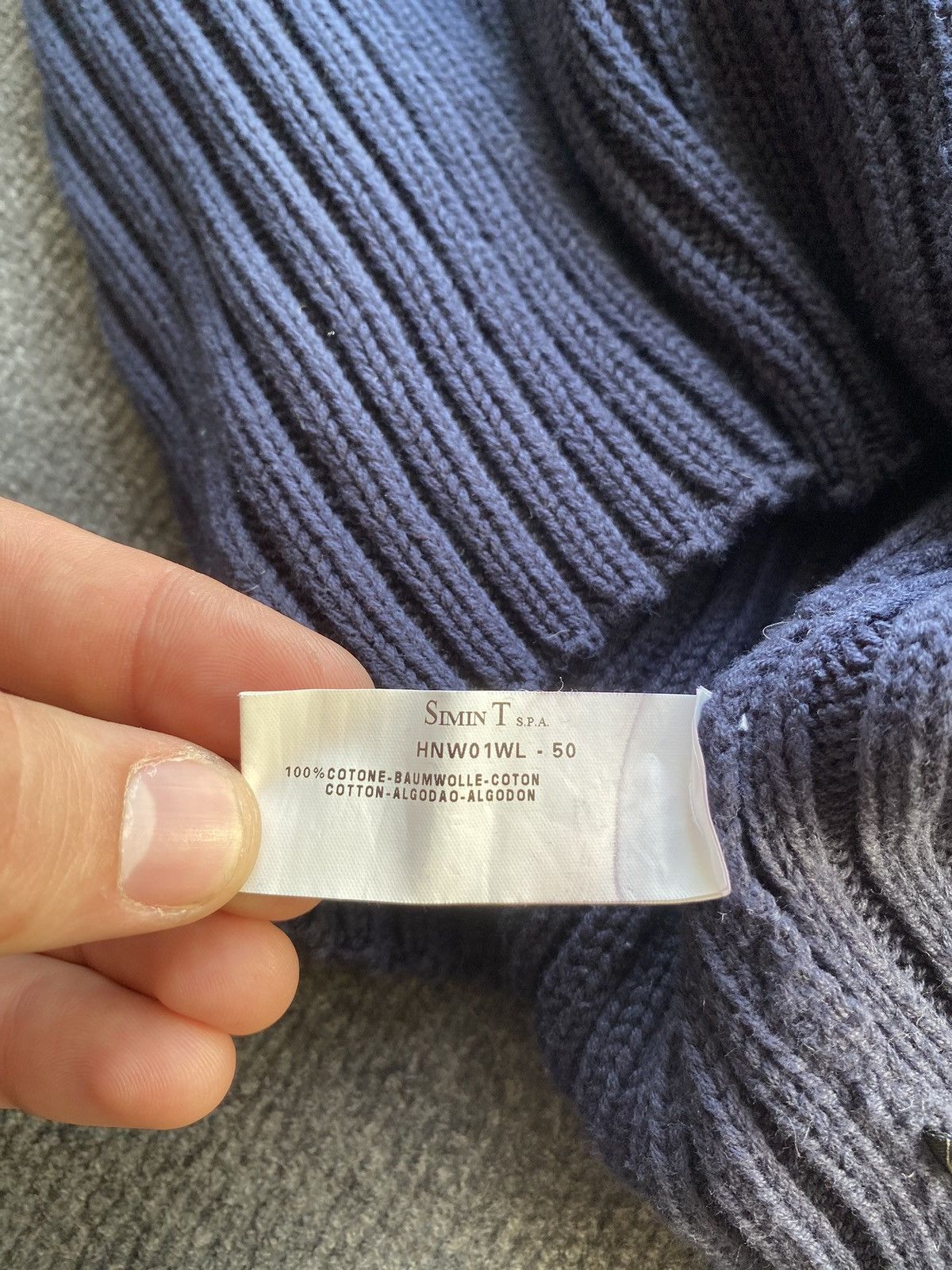 Emporio Armani 🔥Emporio Armani asymmetrical gothic blue sweater designer Size US L / EU 52-54 / 3 - 9 Thumbnail