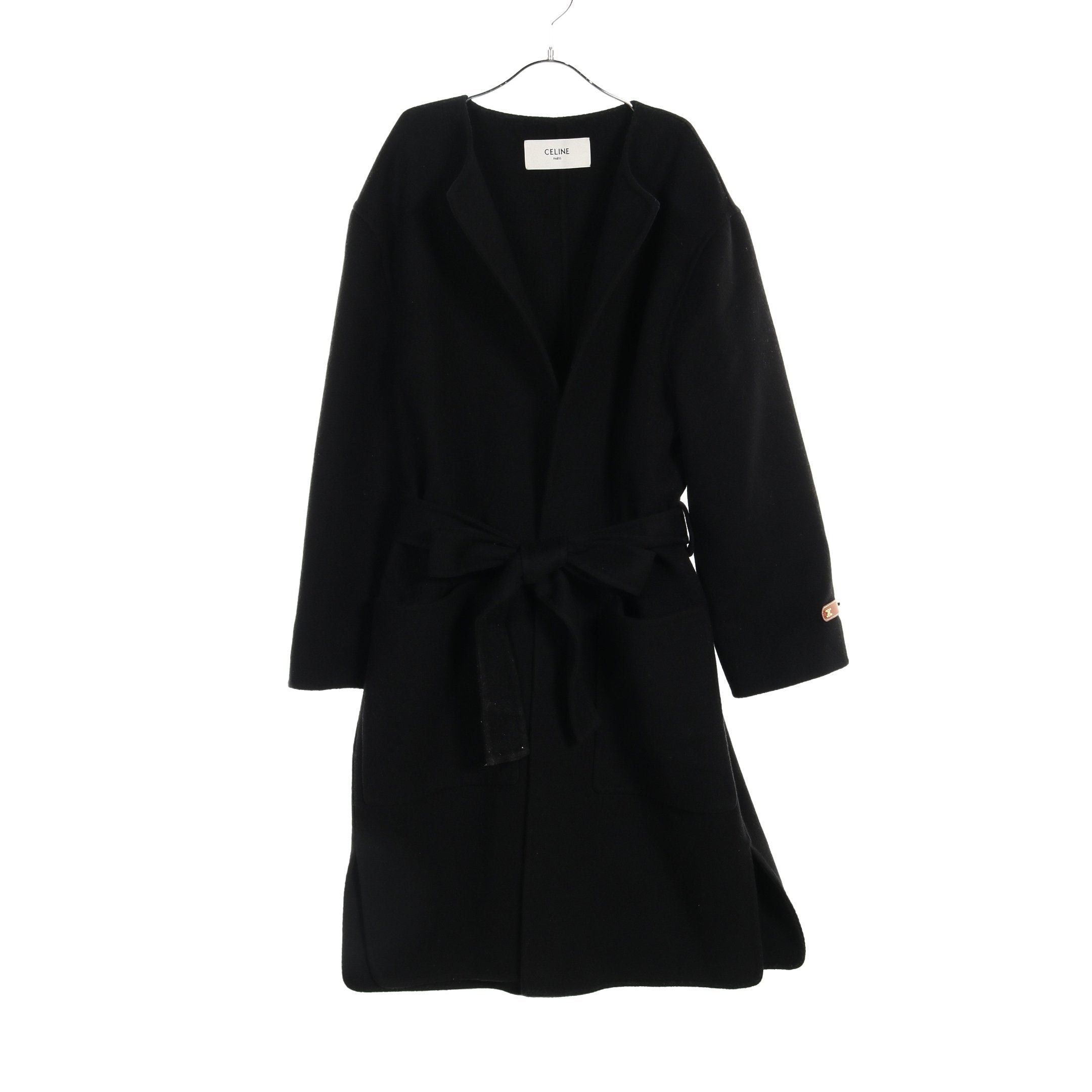 Celine Celine Bathrobes Coat Cashmere Black Size ONE SIZE - 1 Thumbnail