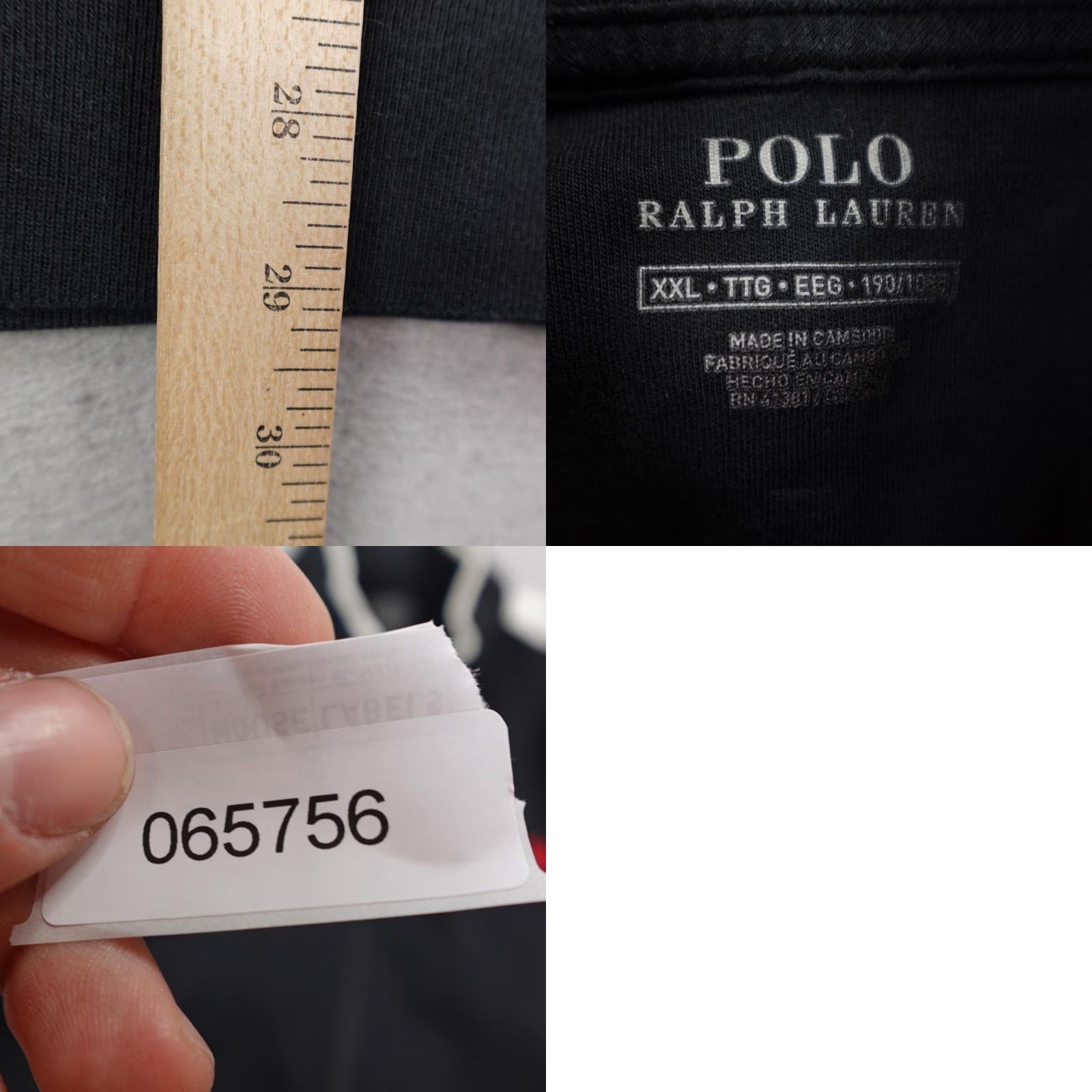 Polo Ralph Lauren Polo Ralph Lauren Jacket Mens 2XL Black White Track Coat Full Zip Red Pony Logo Size US XXL / EU 58 / 5 - 8 Thumbnail