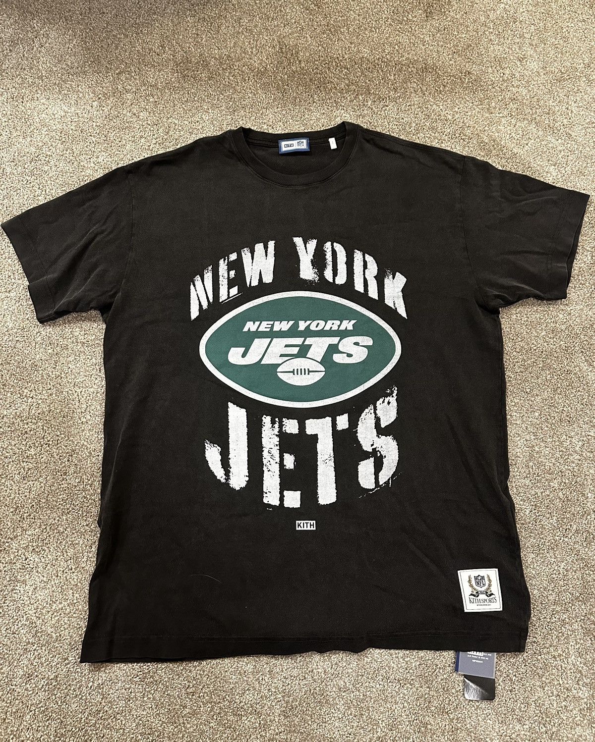 Kith for the NFL: Jets Vintage Tee - Black – Kith Europe