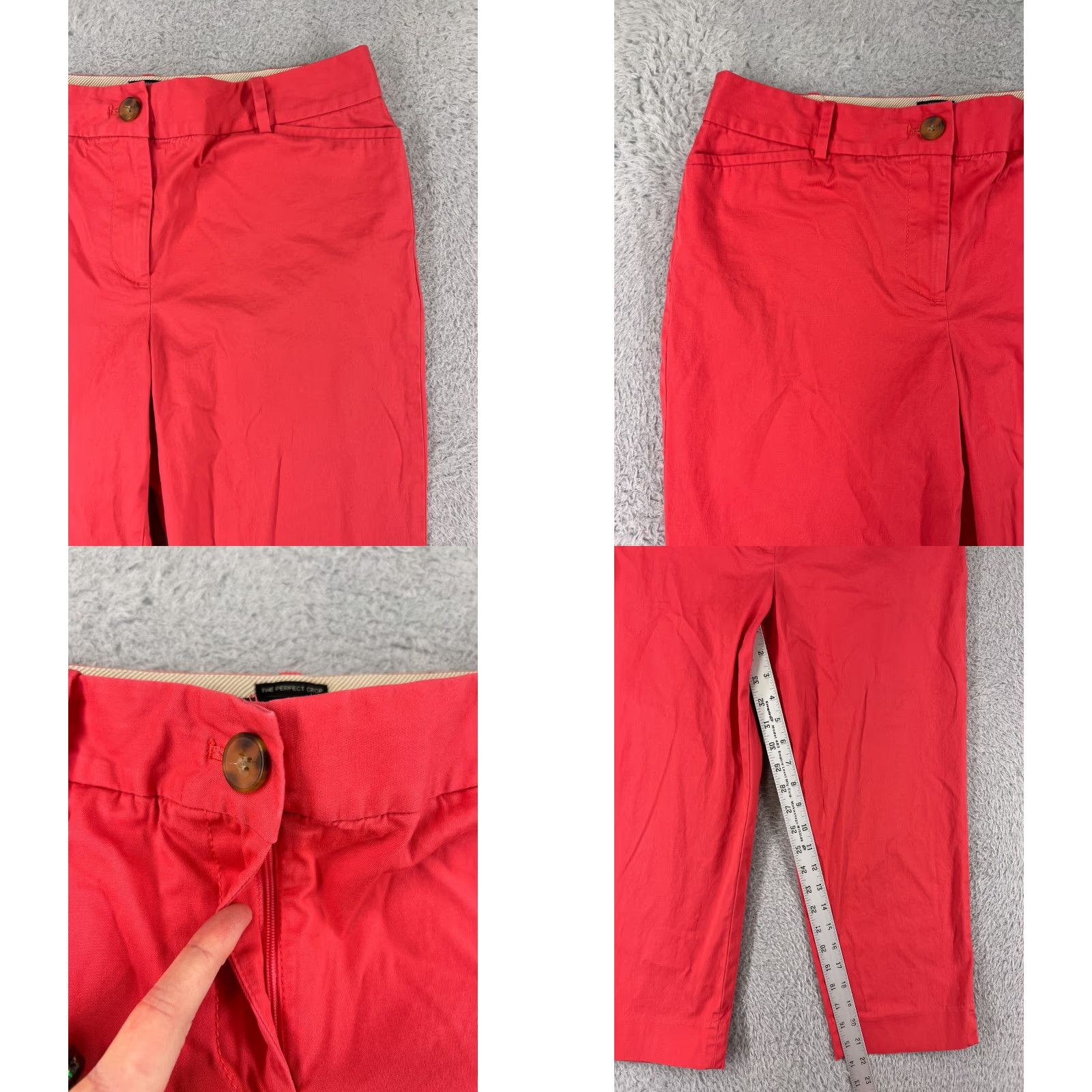 Talbots VINTAGE Talbots Women's Pants Cropped Stretch Cotton Pink Regular 8P Fall Spring Summer Size 30" / US 8 / IT 44 - 8 Thumbnail