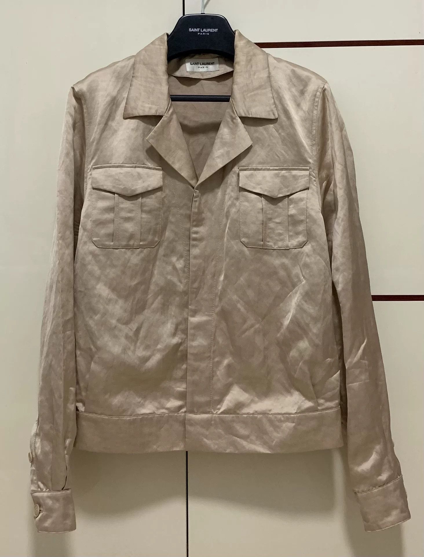 Saint Laurent Paris Saint Laurent Pink Silk Jacket Size L / US 10 / IT 46 - 1 Thumbnail