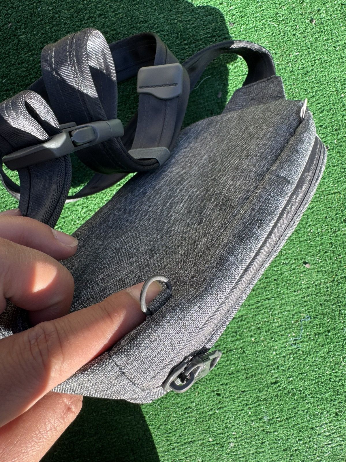 Target Basics Grey Waist/Shoulder bag w/ adjustable straps Size ONE SIZE - 4 Thumbnail