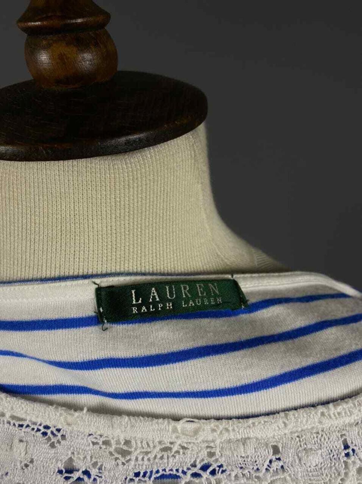Lauren Ralph Lauren Ralph Lauren Striped 3/4 Sleeves Boat Neck Mesh Long Dress Size M / US 6-8 / IT 42-44 - 7 Thumbnail