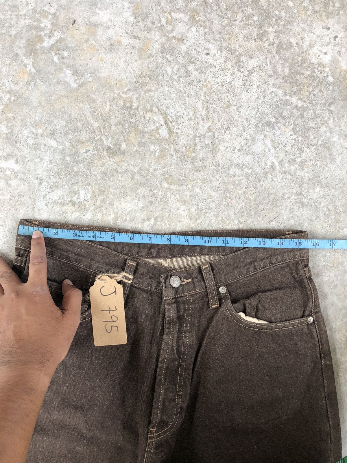 RRL Ralph Lauren Vintage RRL Double RL Jeans USA Distressed Denim Size US 31 - 18 Thumbnail